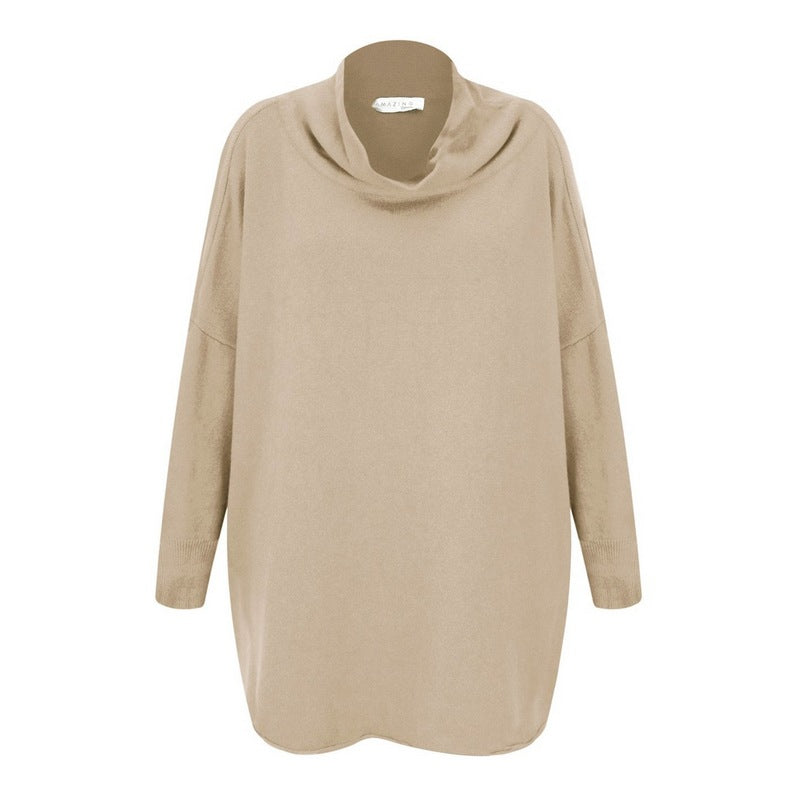 Amazing Woman Vera Oversized Tunic Jumper Latte Shake front