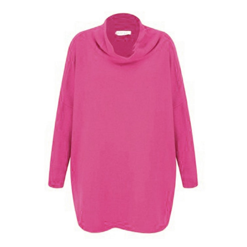 Amazing Woman Vera Oversized Tunic Jumper Magenta front