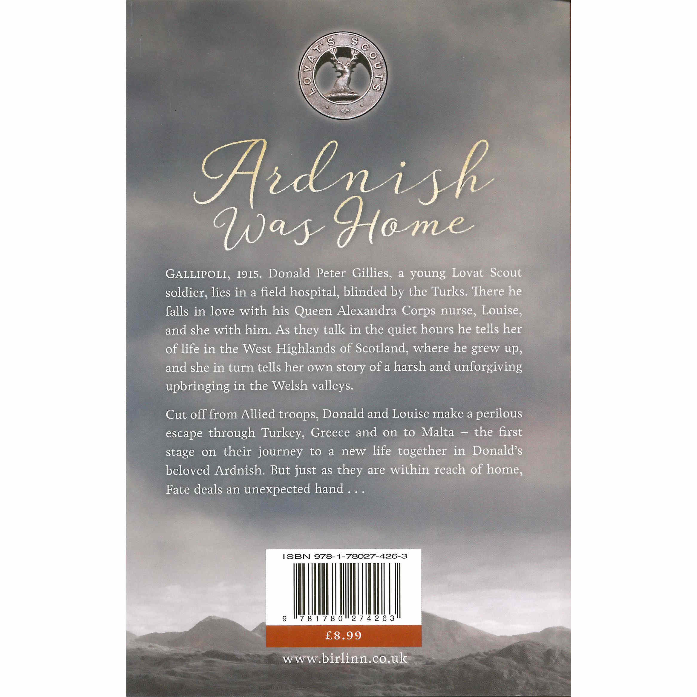 Angus MacDonald - Ardnish Was Home  (A Novel) back cover