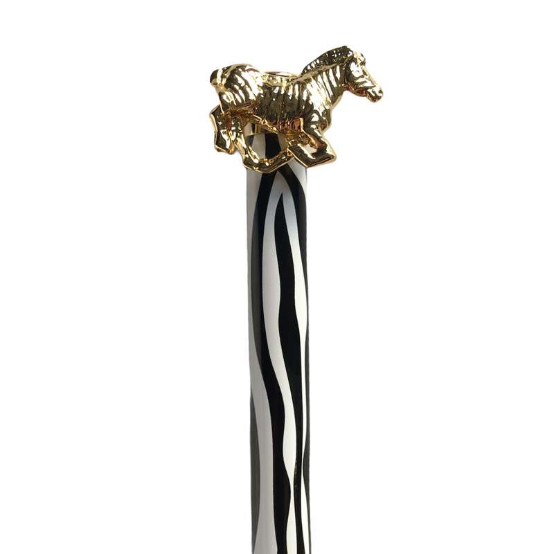 Animal Patterned Twist-action Black Ink Ballpoint Pen Zebra