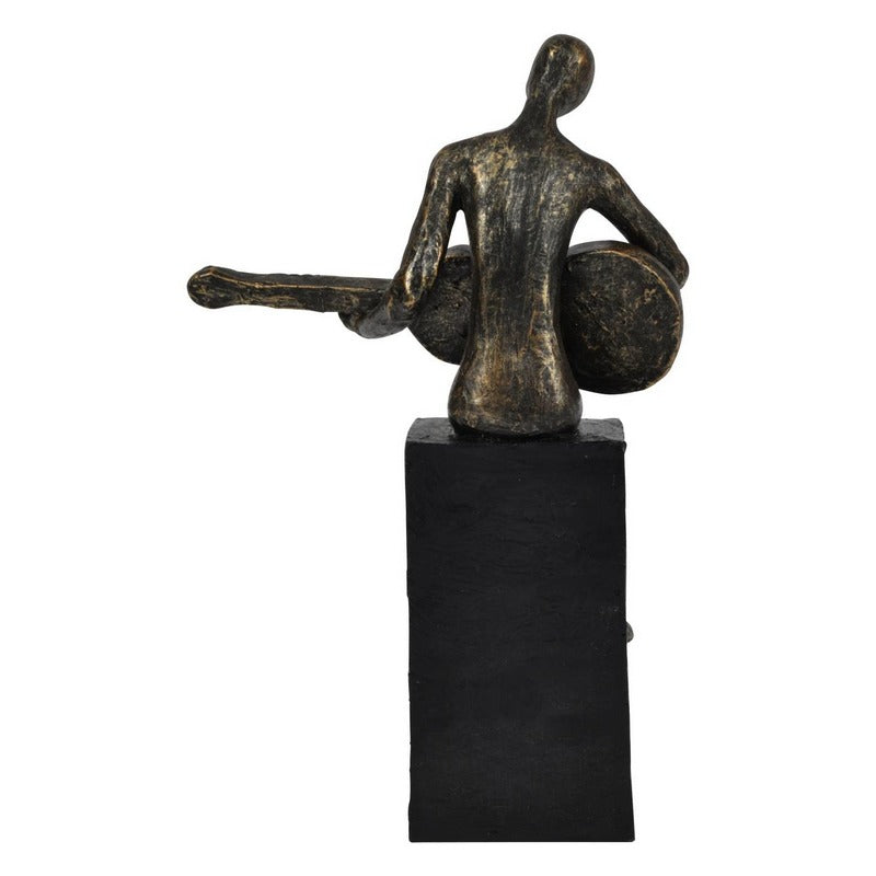 Antique Bronze Finish Guitarist Sculpture 704187 back