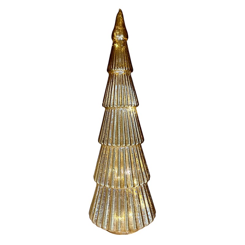 Antique Gold Glass Lit Tree