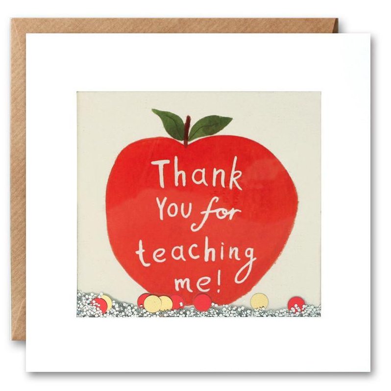 Apple Thank You Teacher Shakies Card PS2507