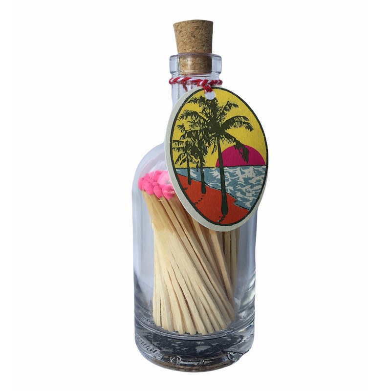 Archivist Gallery Bottle of Matches Palm Tree GB76 front