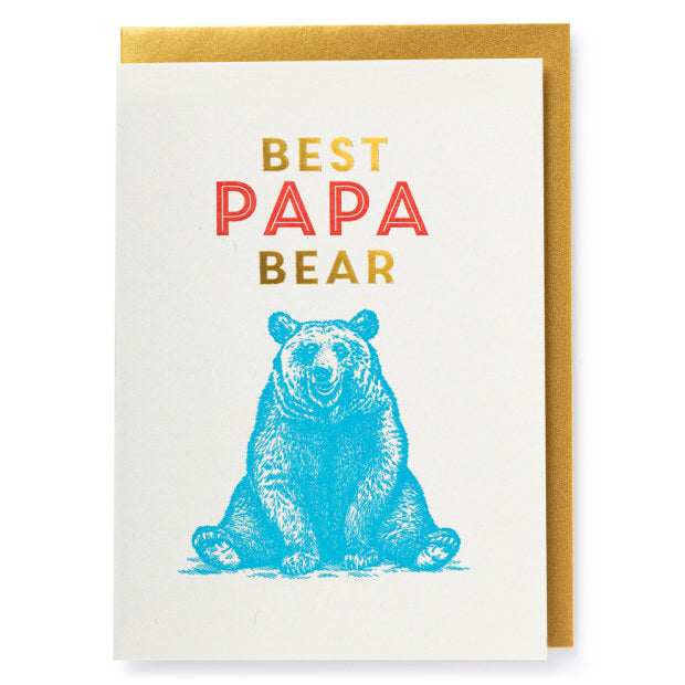 Archivist Gallery Greetings Card Best Papa Bear QP576 front
