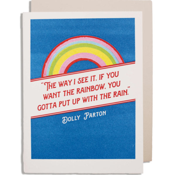 Archivist Gallery Greetings Card Dolly Parton Rainbow QP385 front