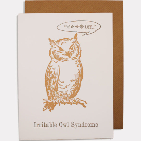Archivist Gallery Greetings Card  Irritable Owl Syndrome QP259 front