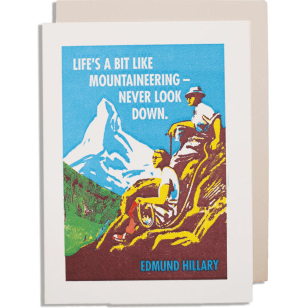 Archivist Gallery Greetings Card Life's Like Mountaineering QP389 front