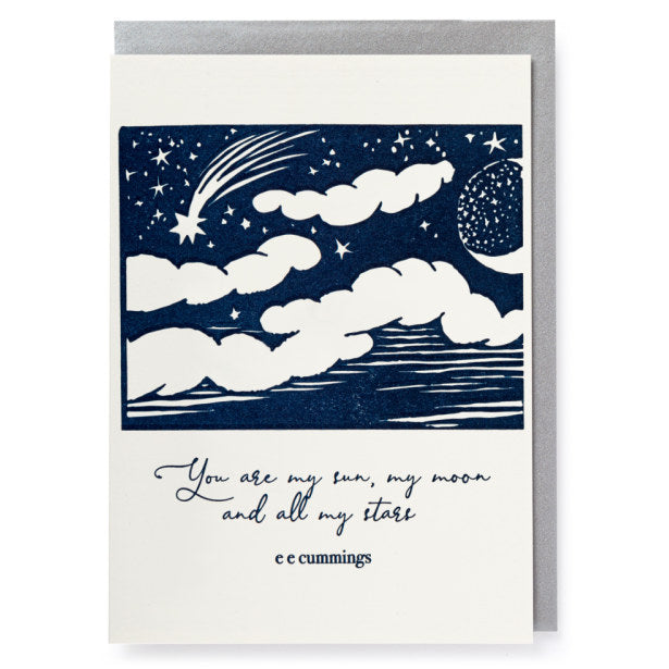 Archivist Gallery Greetings Card Sun Moon and Stars QP577 front
