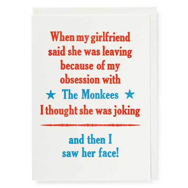Archivist Gallery Greetings Card The Monkees QP583 front