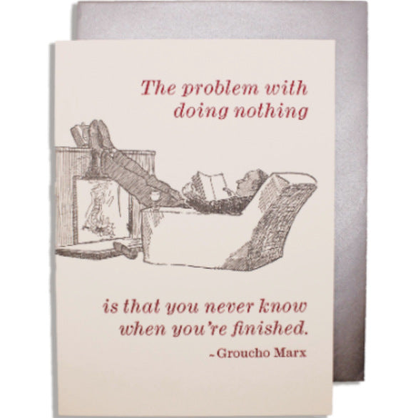 Archivist Gallery Greetings Card The Problem With Doing Nothing QP414 front