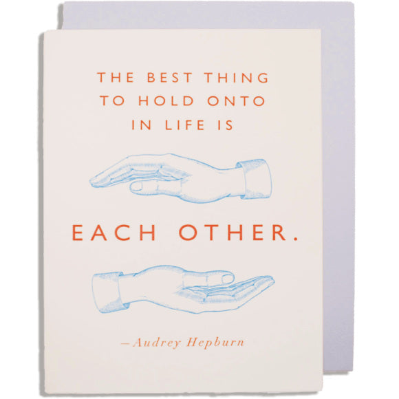 Archivist Greetings Card Best Thing To Hold Onto In Life QP264 front
