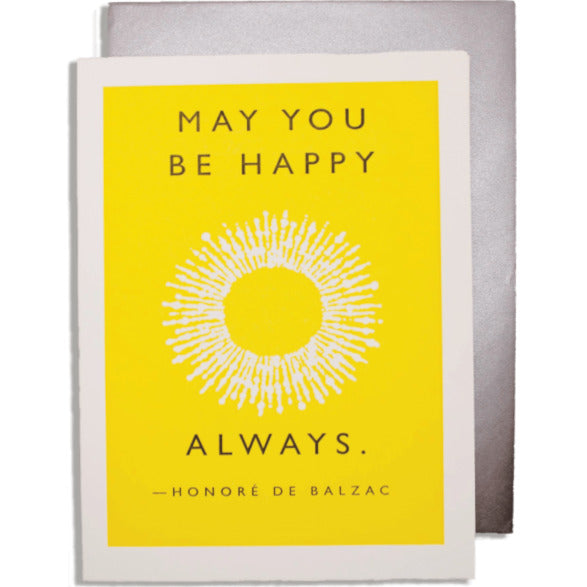 Archivist Greetings Card  May You Be Happy Always QP309 front