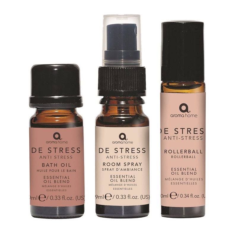 Aroma Home De-Stress 3 Step Kit AH0029DS contents