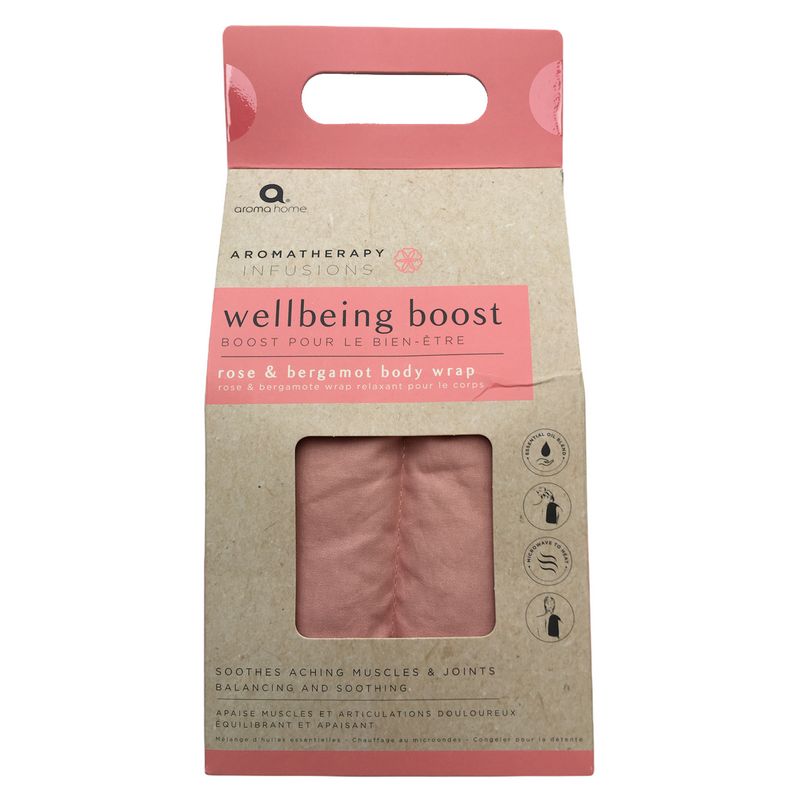 Aroma Home Infusions Body Wrap Wellbeing Boost Rose & Bergamot front