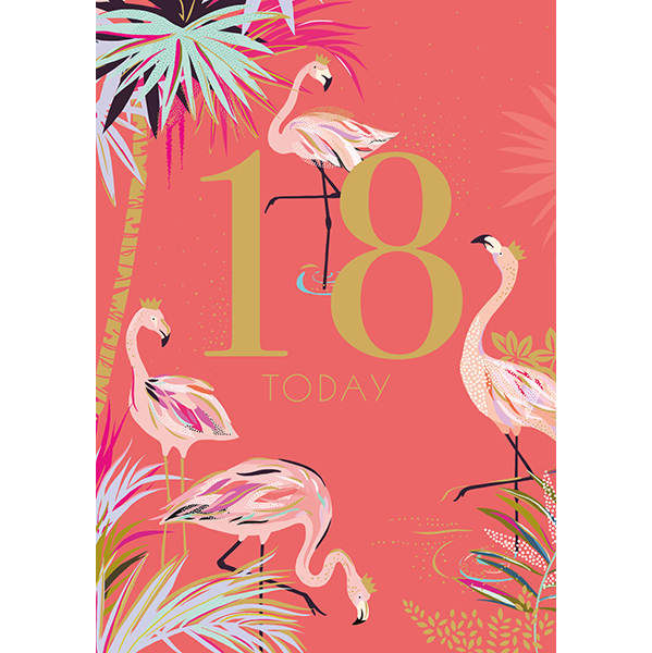 ArtFile 18 Today Flamingo Birthday Card