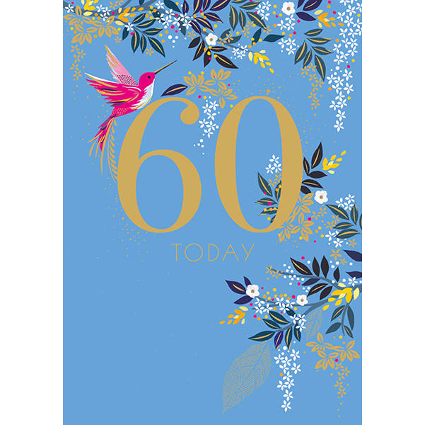 ArtFile 60 Today Hummingbird Birthday Card SAMA06