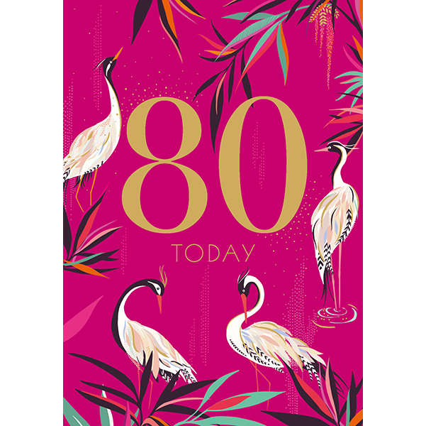 ArtFile 80 Today Crane Birthday Card SAMA08