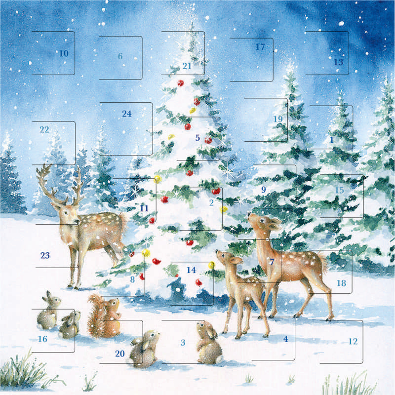 Art File Advent Calendar Card Winter Deer AVC04 front