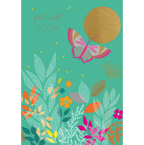 Butterfly Get Well Soon Card