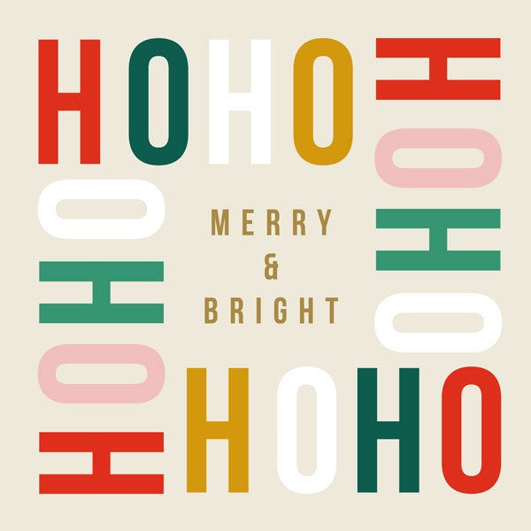 Charity Christmas Cards 6 pack Ho Ho Ho