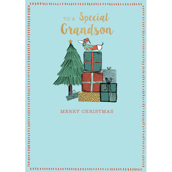 Art File Christmas Card To A Special Grandson NFRX05 front