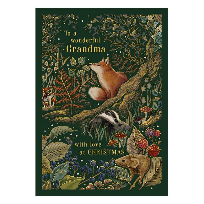Art File Christmas Card To A Wonderful Grandma With Love At Christmas AFRX211 front