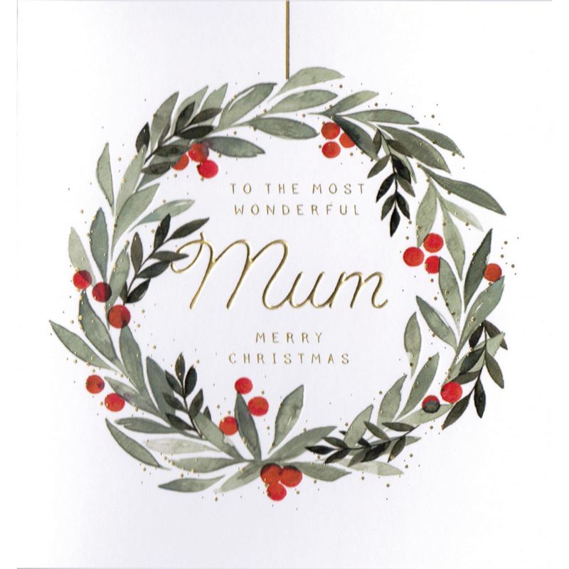 Art File Christmas Card To The Most Wonderful Mum Merry Christmas AFRX173 main