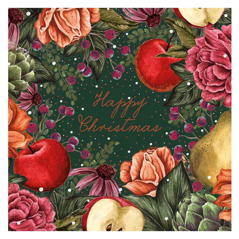 Art File Christmas Cards 6 Pack Fruit & Flowers XP391 front