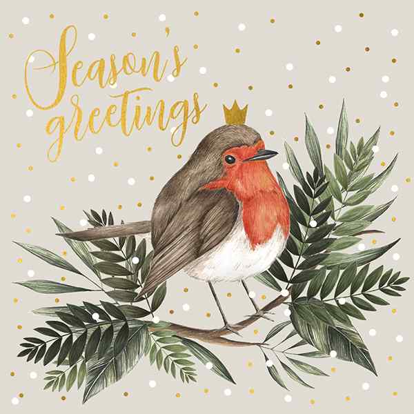 Art File Christmas Cards Robin 10 Pack WAX74 2
