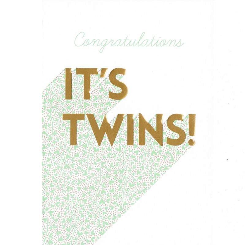 Art File Congratulations It's Twins Greetings Card