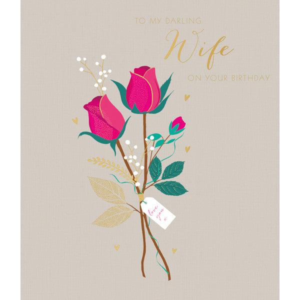 ArtFile Darling Wife Birthday Card SAMR09