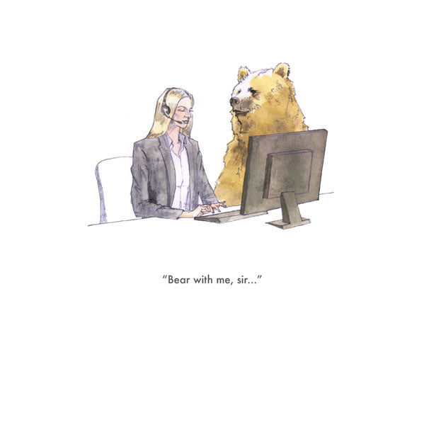 Art File Greetings Card Bear With Me Sir ON11