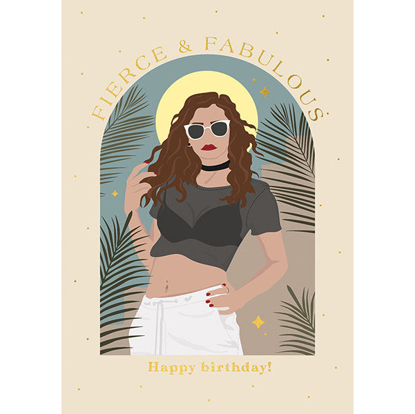 Art File Greetings Card Fierce & Fabulous Happy Birthday FF08