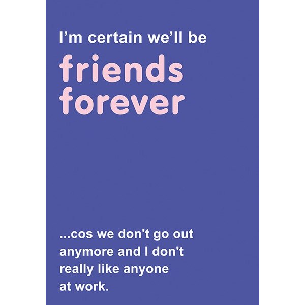 Art File Greetings Card Friends Forever SN08a front