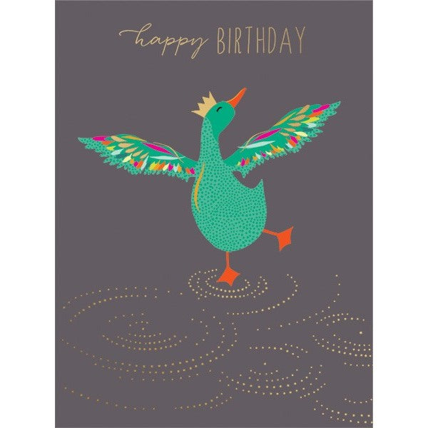 Art File Greetings Card Happy Birthday Dancing Duck