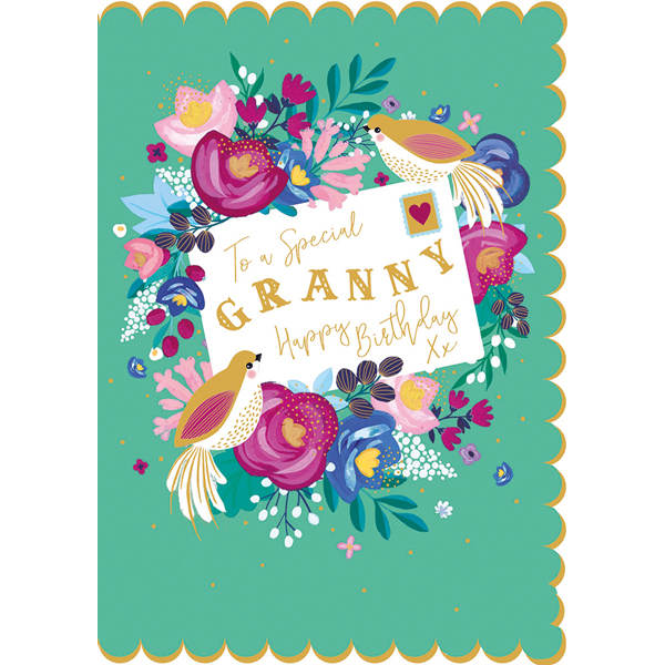 Art File Greetings Card Happy Birthday To A Special Granny SUR05