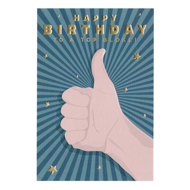 Art File Greetings Card Happy Birthday To A Top Bloke YM10 front