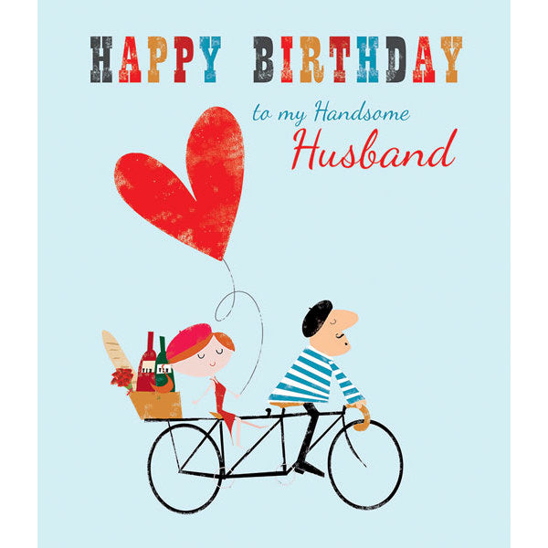 Art File Greetings Card Happy Birthday To My Handsome Husband IPR29