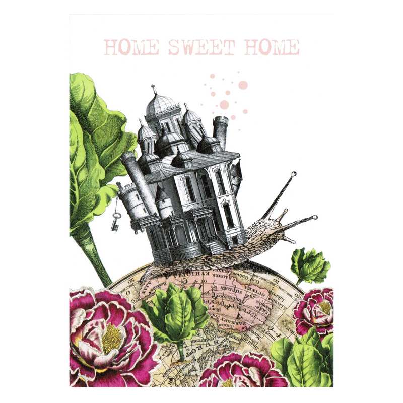 Art File Greetings Card Home Sweet Home Snail BU18A front
