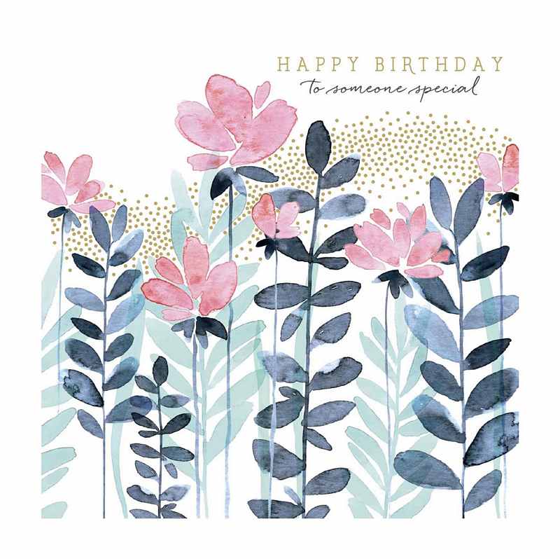 Art File Greetings Card Watercolour Happy Birthday To Someone Special