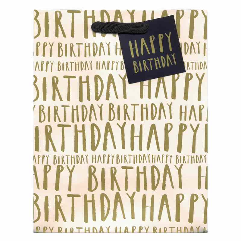 Art File Happy Birthday Medium Gift Bag GB218 front