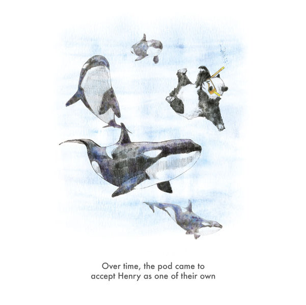 Henry Killer Whales Greetings Card