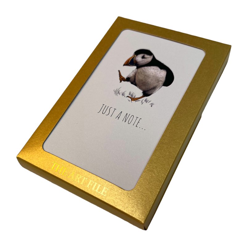Art File Puffin Just A Note Cards Box of 10 NBOX18 front