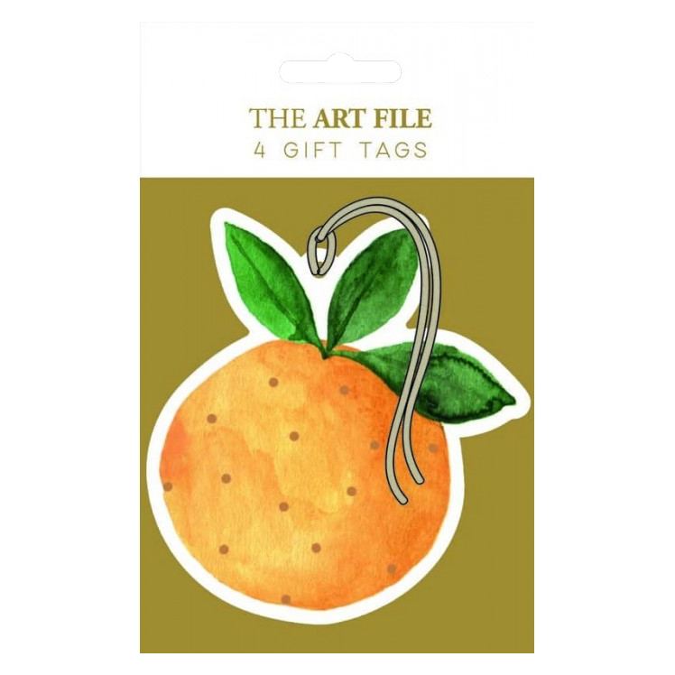 Art File Spotty Oranges Gift Tags Pack of 4