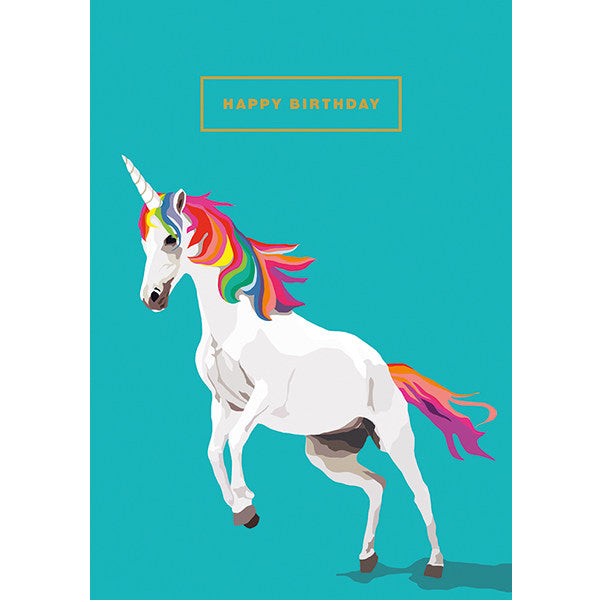 ArtFile Unicorn Happy Birthday Card EB11