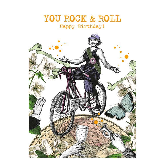 Art File You Rock & Roll Happy Birthday Card BU09a front