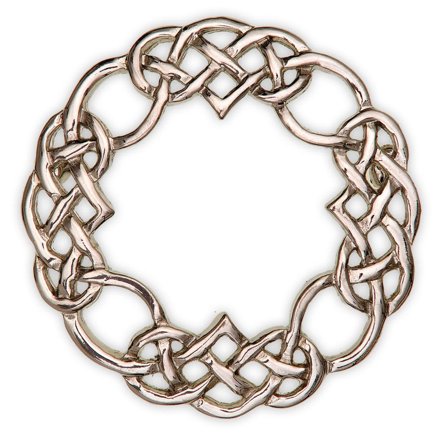 Pewter Celtic Knotwork Eternal Interlace Brooch 161