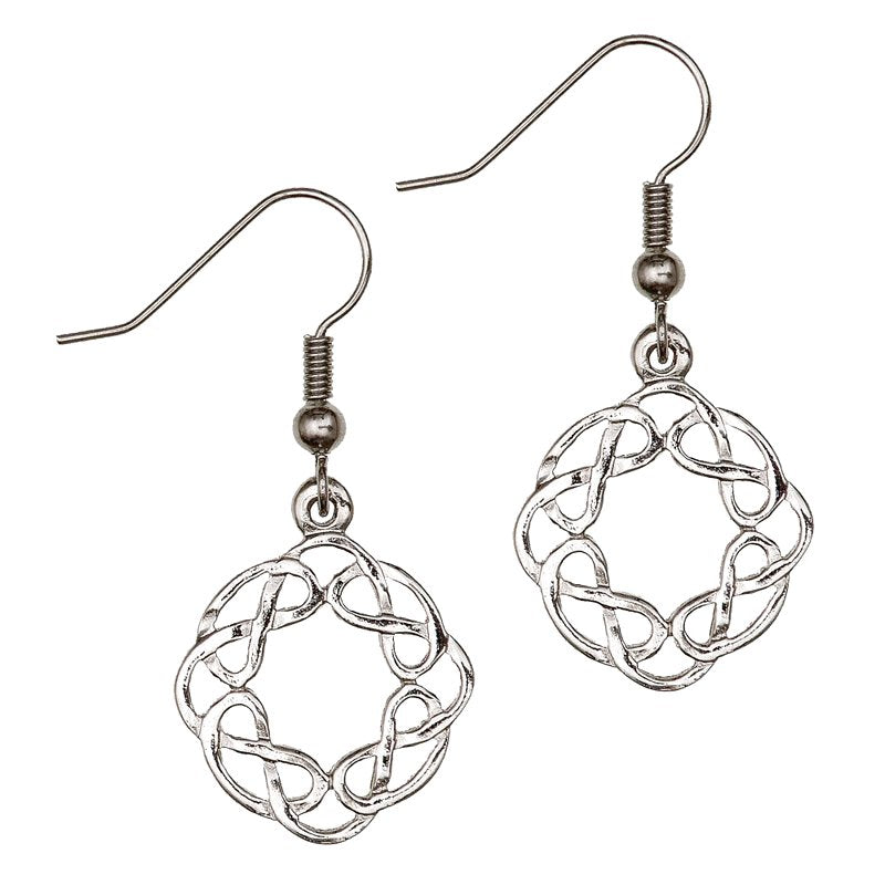 Art Pewter Celtic Knotwork Interlace Earrings pair