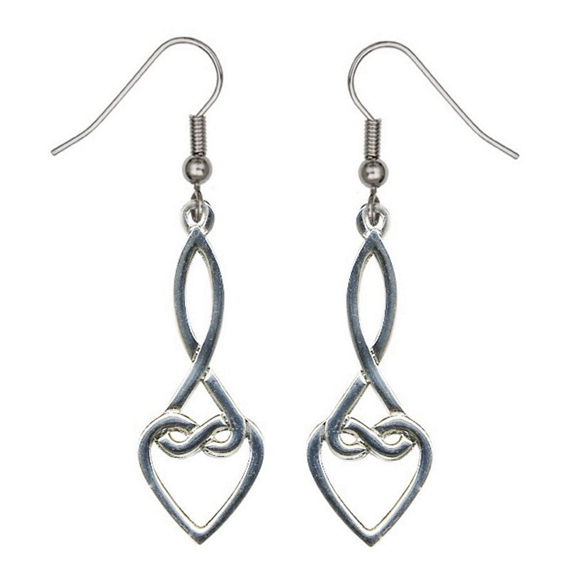 Pewter Jura Celtic Knot Earrings 212E